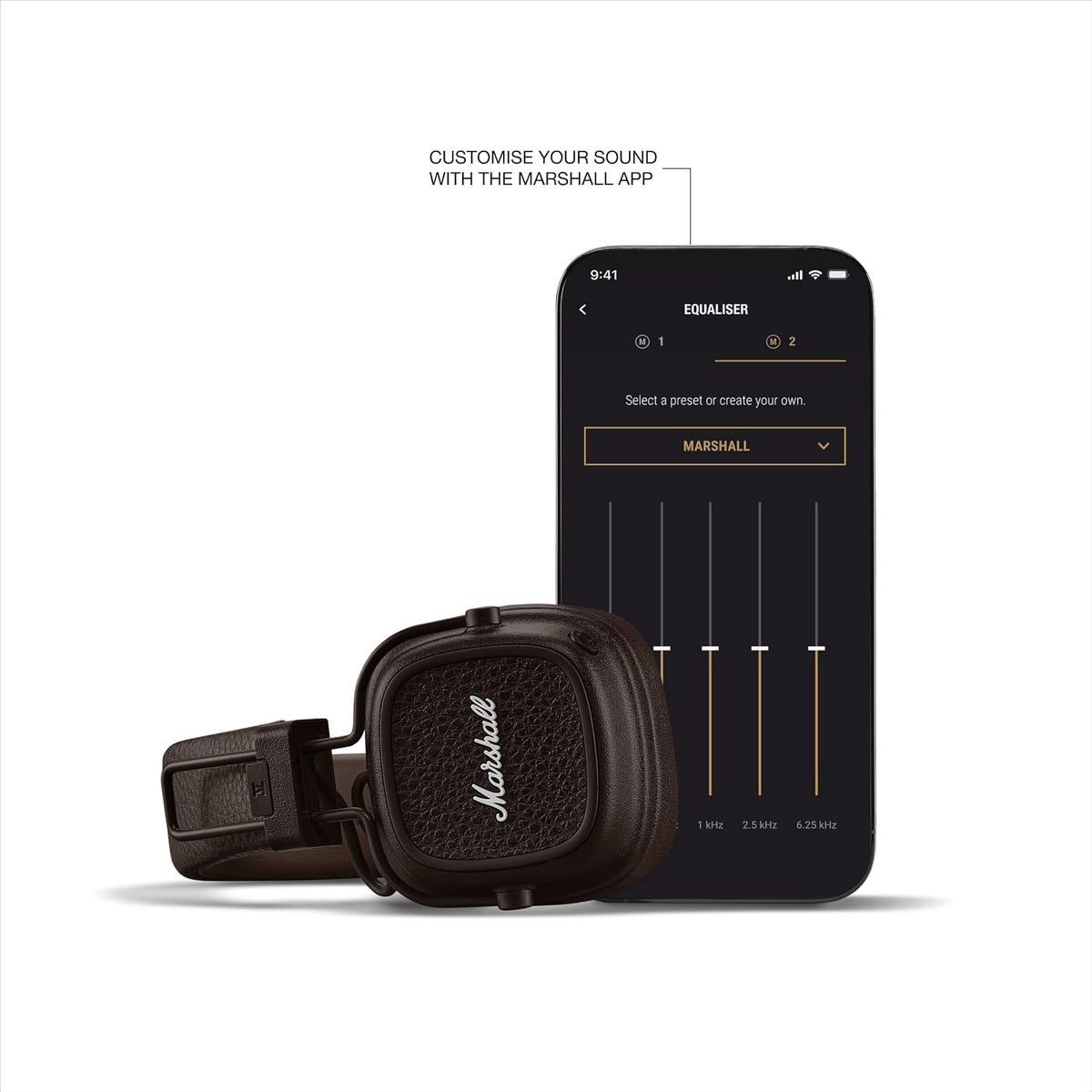 Marshall Major V - Auriculares inalámbricos Bluetooth en la oreja,...