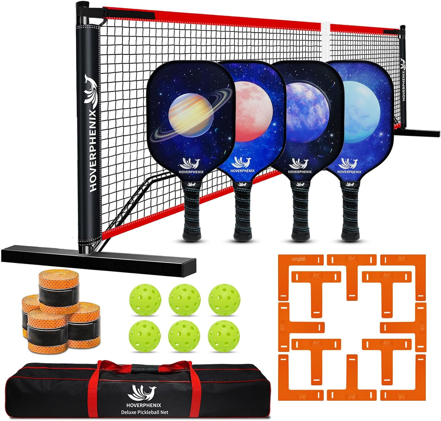 Juego de red portátil de Pickleball, red de bolas de pepinillo de 2...