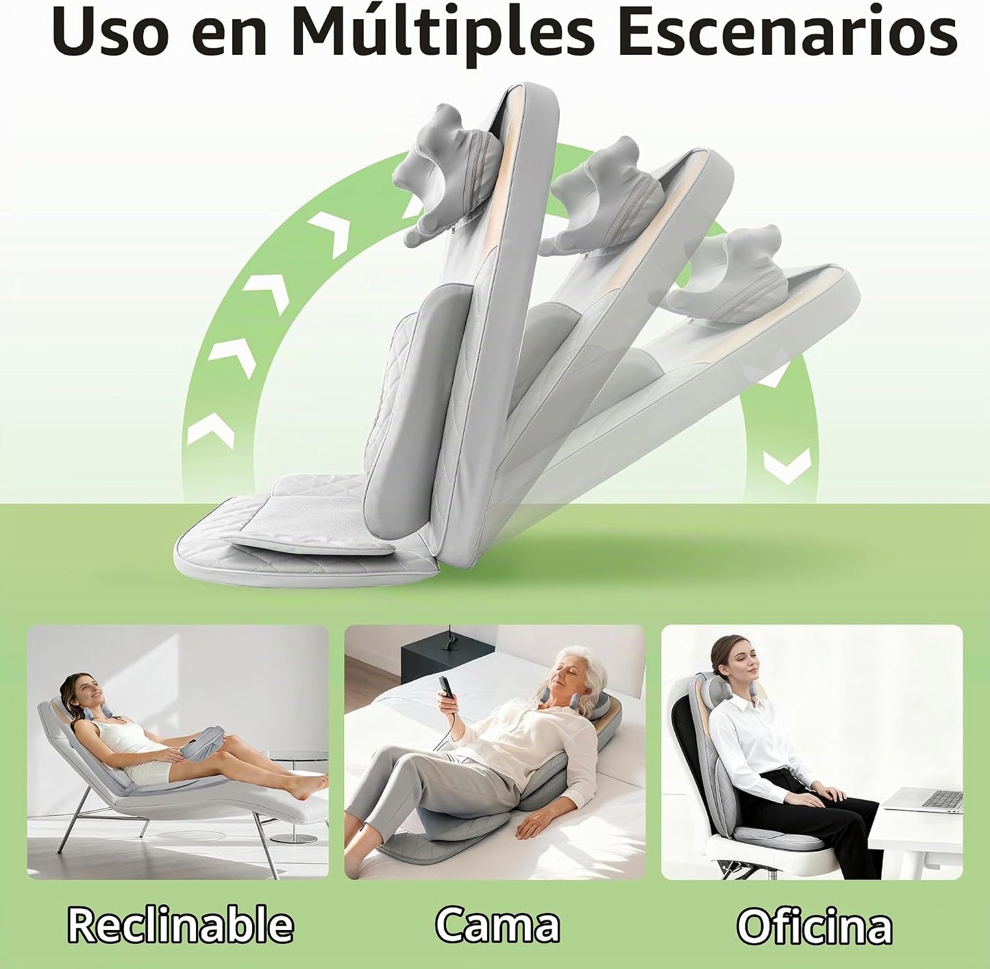 FIRRLUCO Shiatsu Masajeador de cuello y espalda con calor, masajead...