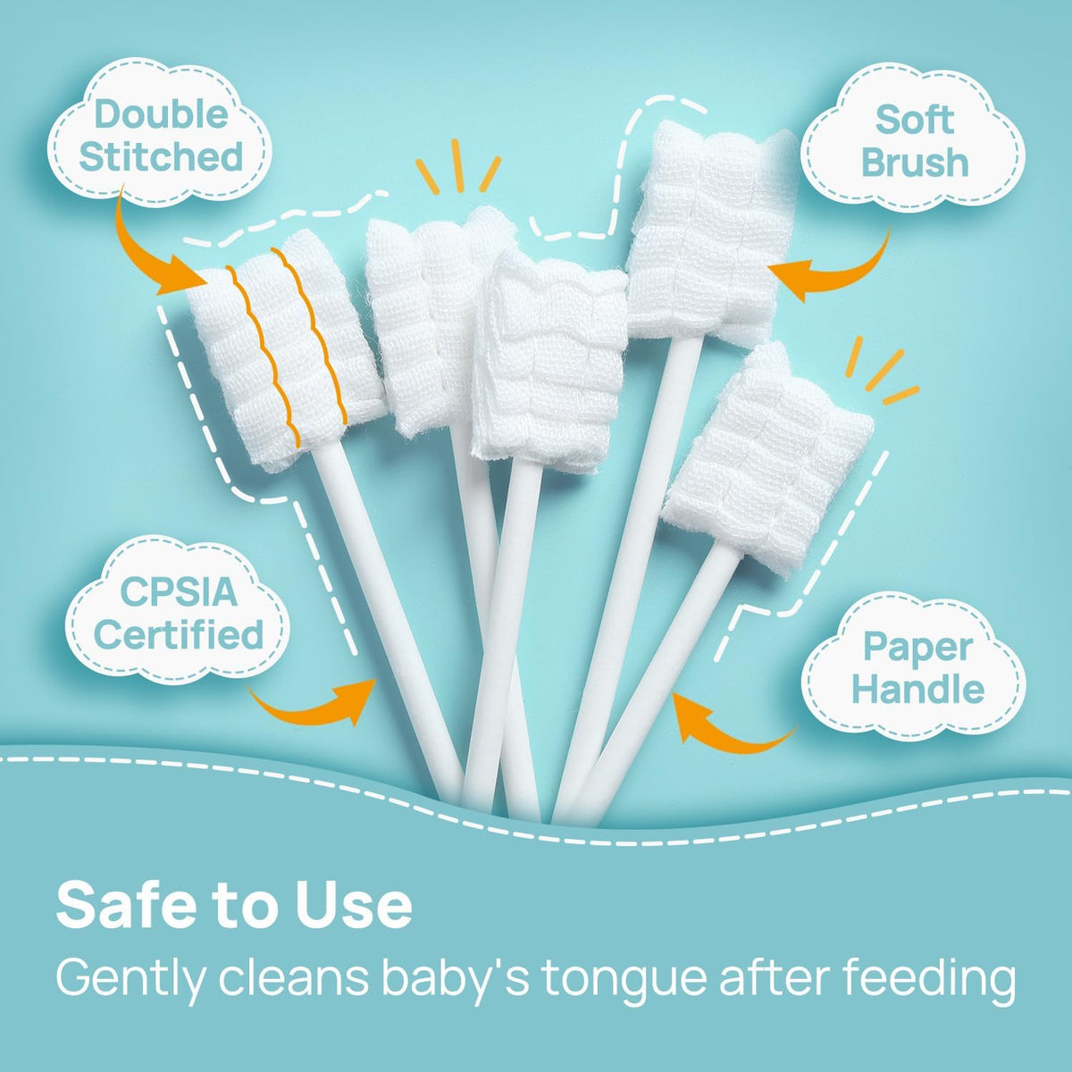 Papablic Limpiador de lengua de bebé para bebés oral de 0 a 2 años...