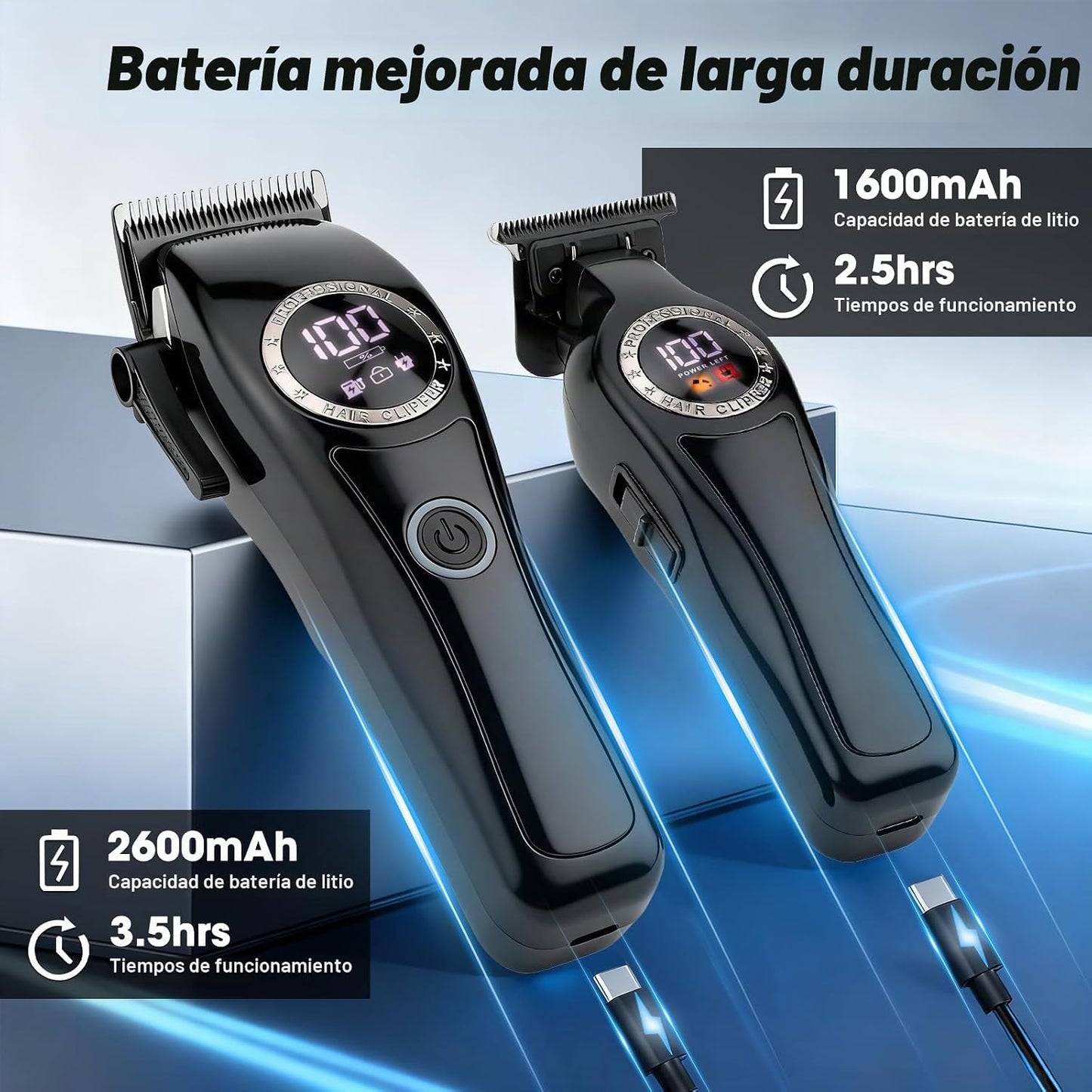 Qreeyx Cortadora de pelo profesional para hombres, juego de cortado...