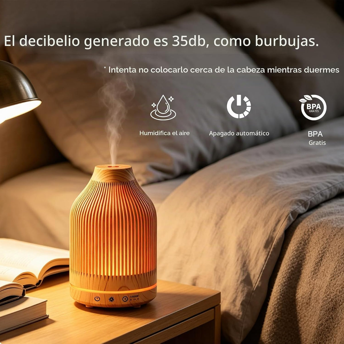 Diffuserlove Difusor de aceite esencial, humidificador de aroma peq...