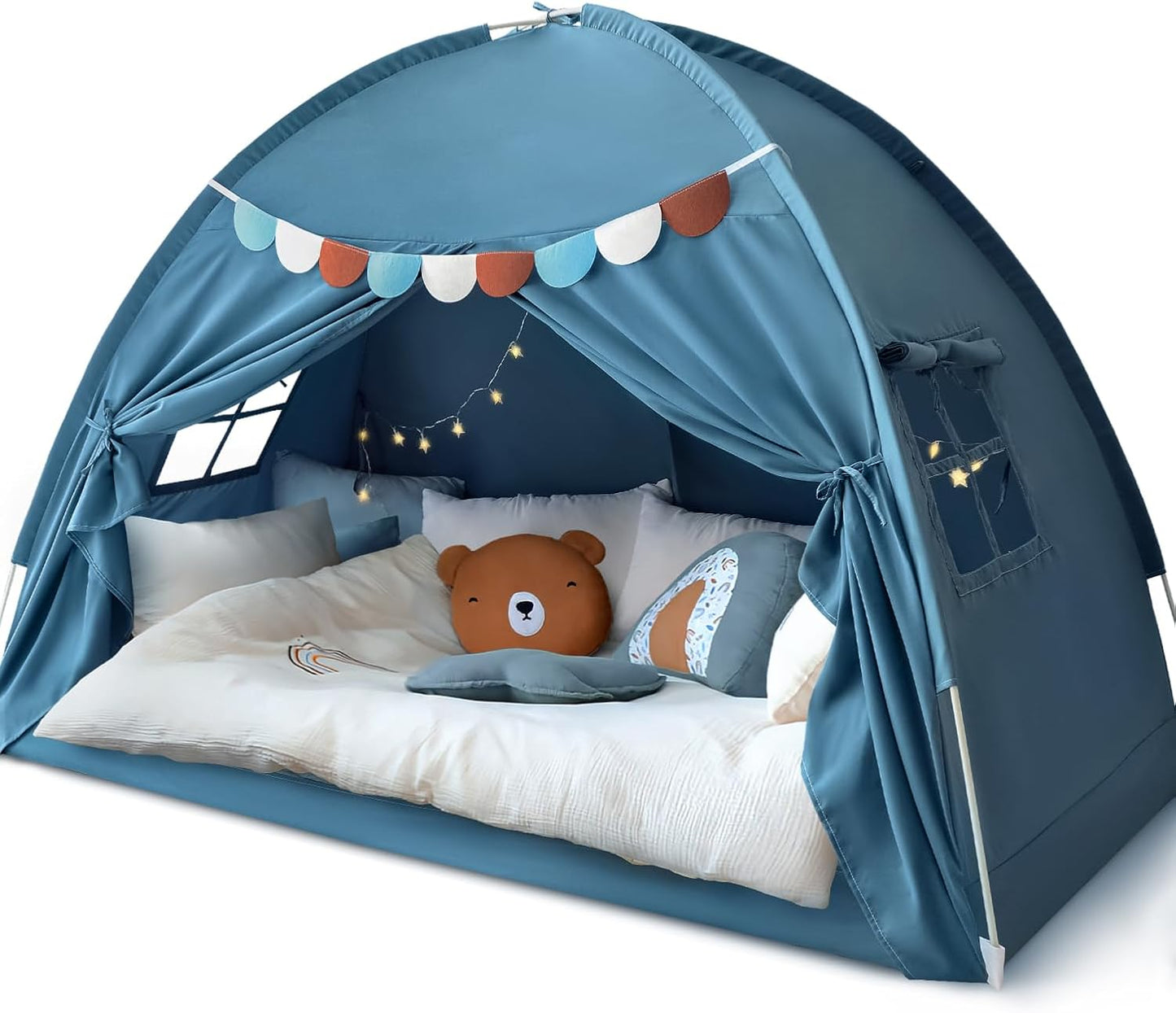 Tienda de campaña con cama individual para niños, tiendas de campañ...