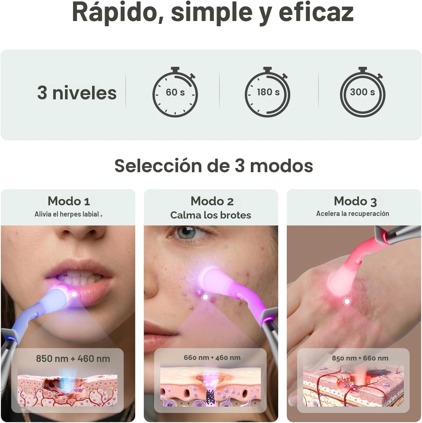 Terapia de luz roja para la cara, dispositivo de terapia de luz roj...
