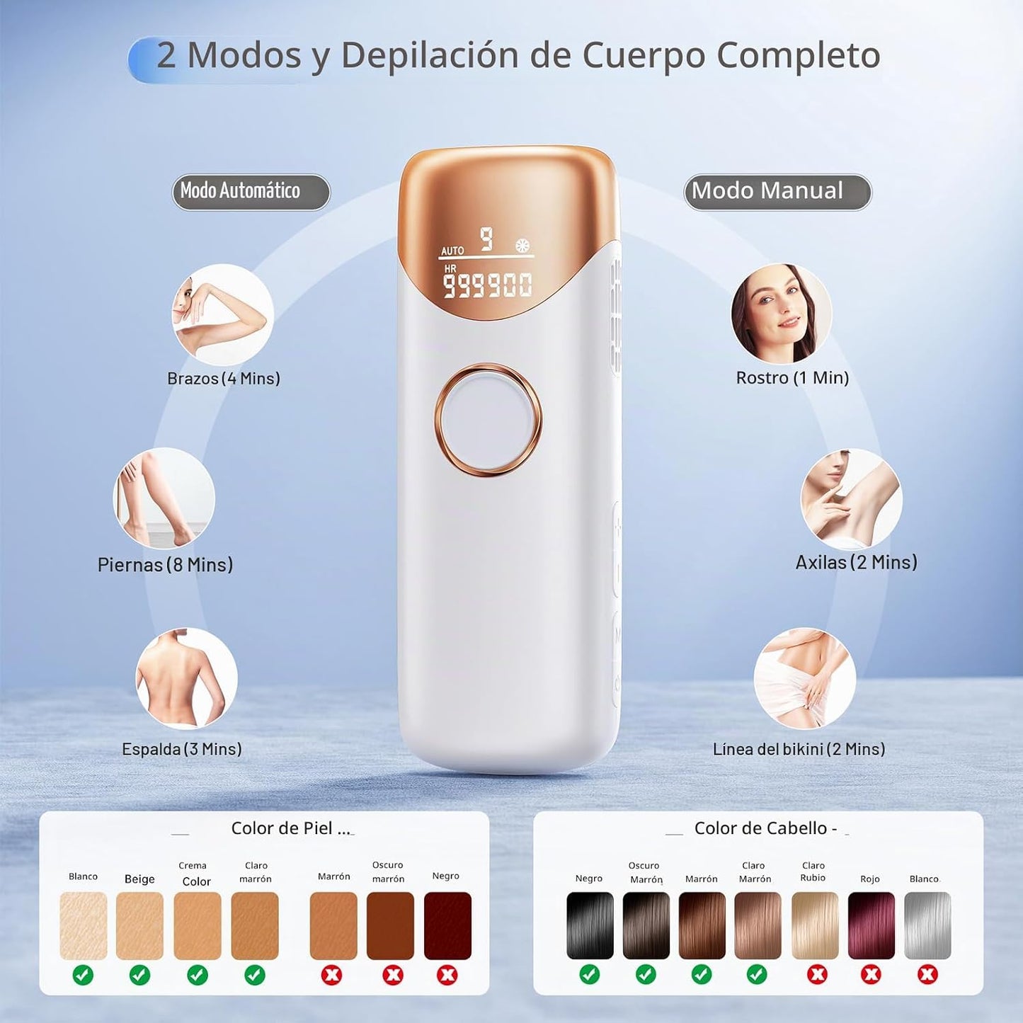 Ubroo Dispositivo de depilación láser con enfriamiento de hielo de...