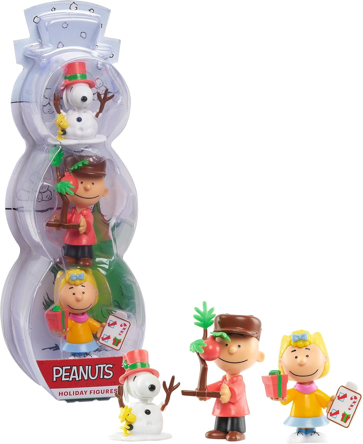 Peanuts Just Play - Juego de figuras de 3 piezas, incluye personaje...