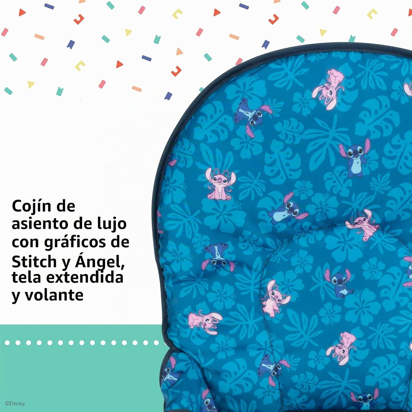 Disney Baby 3D Ultra - Silla alta de tamaño completo, puntada tropical