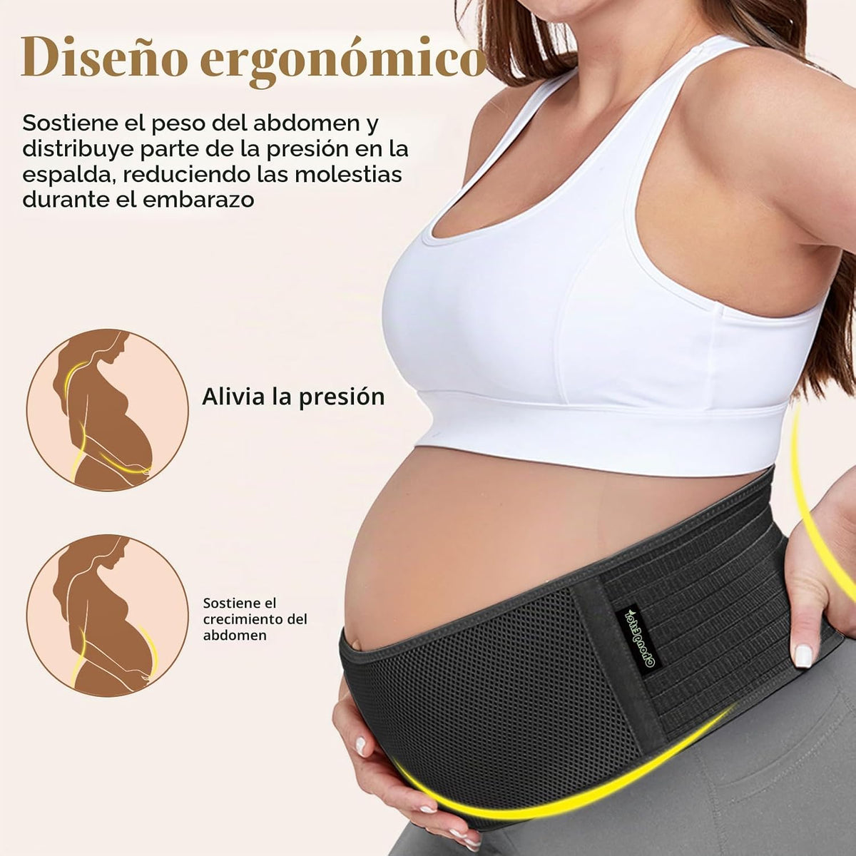 ChongErfei Banda de vientre para embarazo, cinturón de maternidad |...