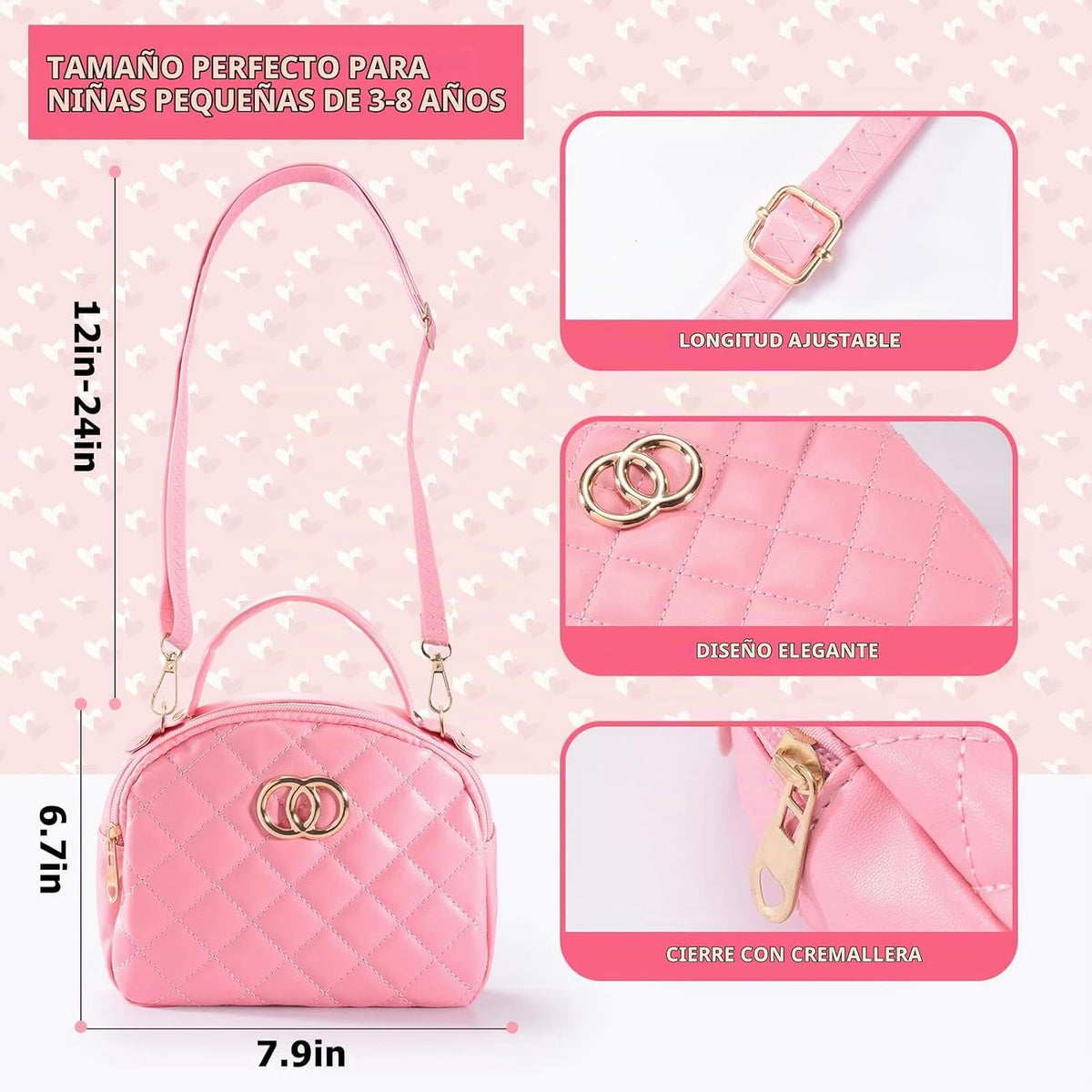 Bolsa para niñas pequeñas, kits de maquillaje para niñas de 4 a 5 a...