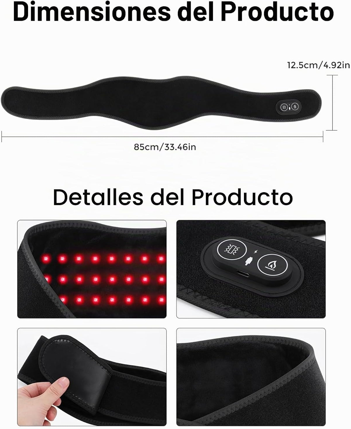 Nutvrliy Almohadilla térmica inalámbrica TMJ para mandíbula con vib...