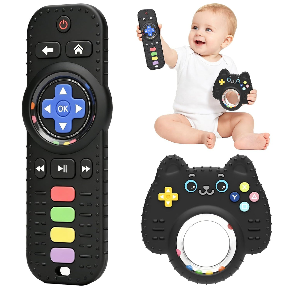 Chuya Baby Toys Baby Toys Juguetes de dentición con control remoto,...