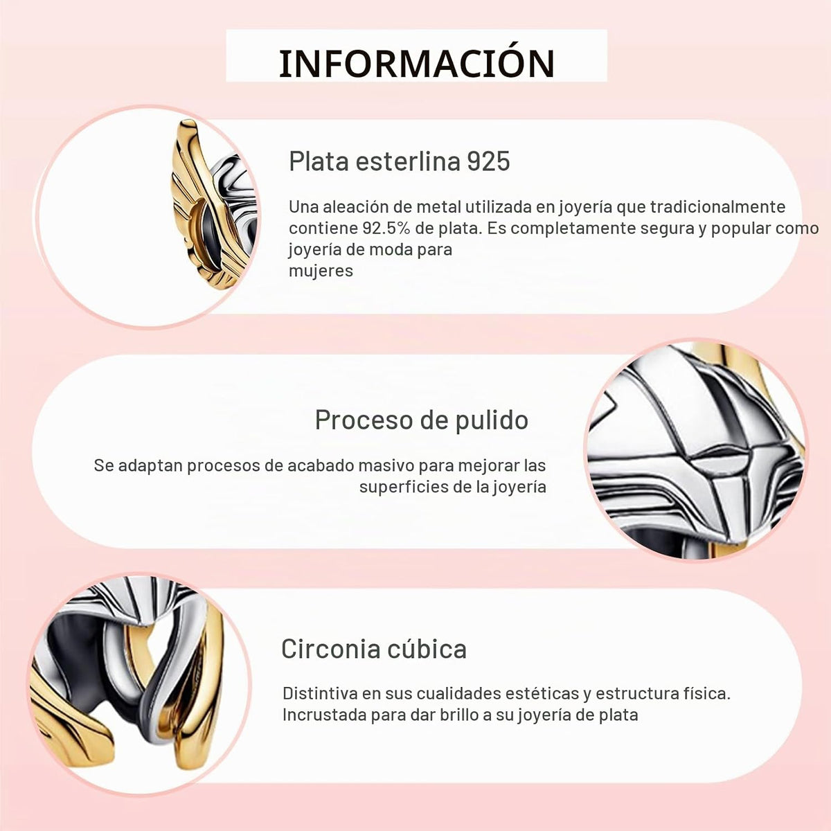 MITSOKU Dijes de plata de ley 925 para pulseras y collares, diseño...