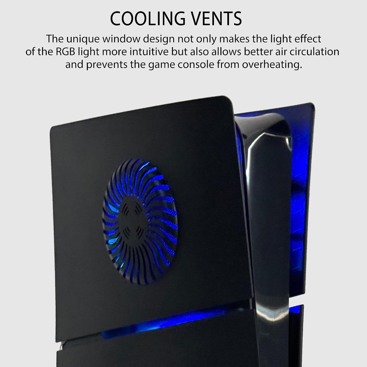 Placa Frontal para PS5 Slim Disc Edition con Tira de Luz RGB y Filt...