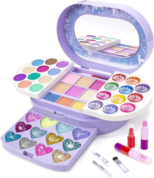 Tomons Kit de maquillaje para niños para niña, juego de belleza de...