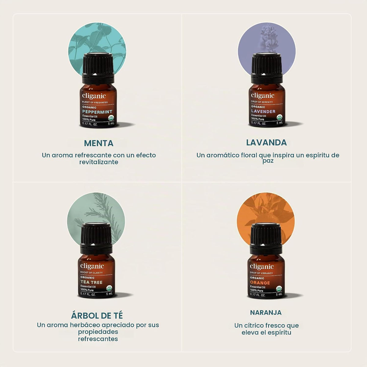 Cliganic - Juego de difusor de aceites esenciales para el hogar, ki...