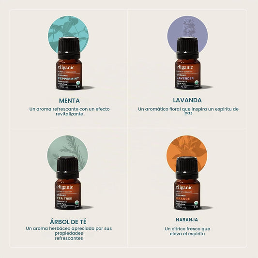 Cliganic - Juego de difusor de aceites esenciales para el hogar, ki...