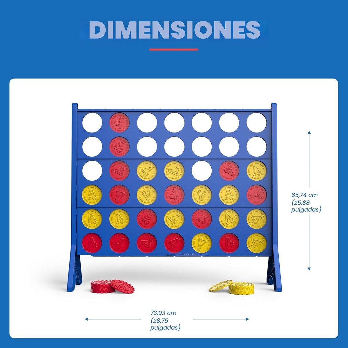 EastPoint Juego Connect 4 de gran tamaño \u2013 Edición de gran tam...