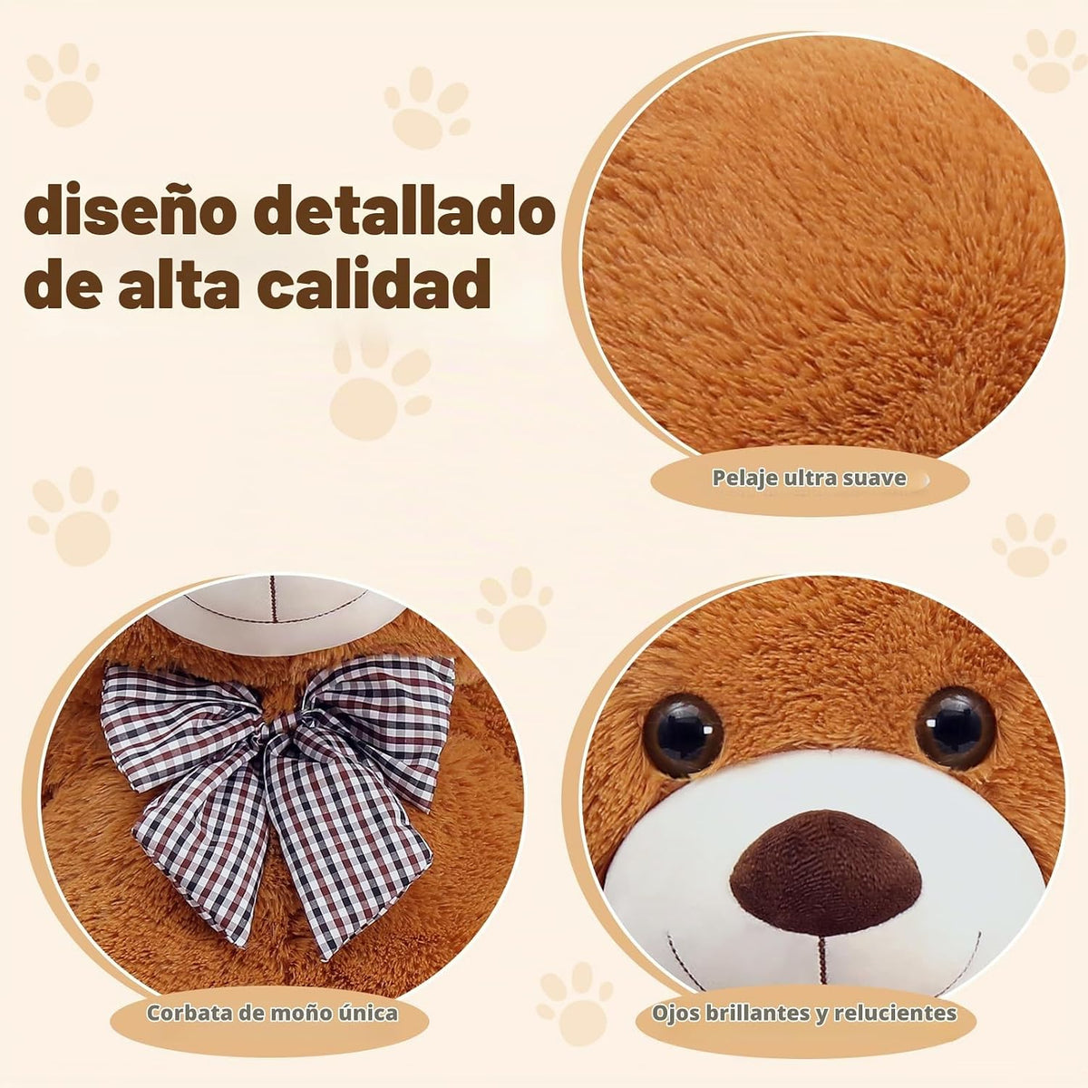 MaoGoLan - Oso de peluche gigante extra grande de 55 pulgadas, anim...