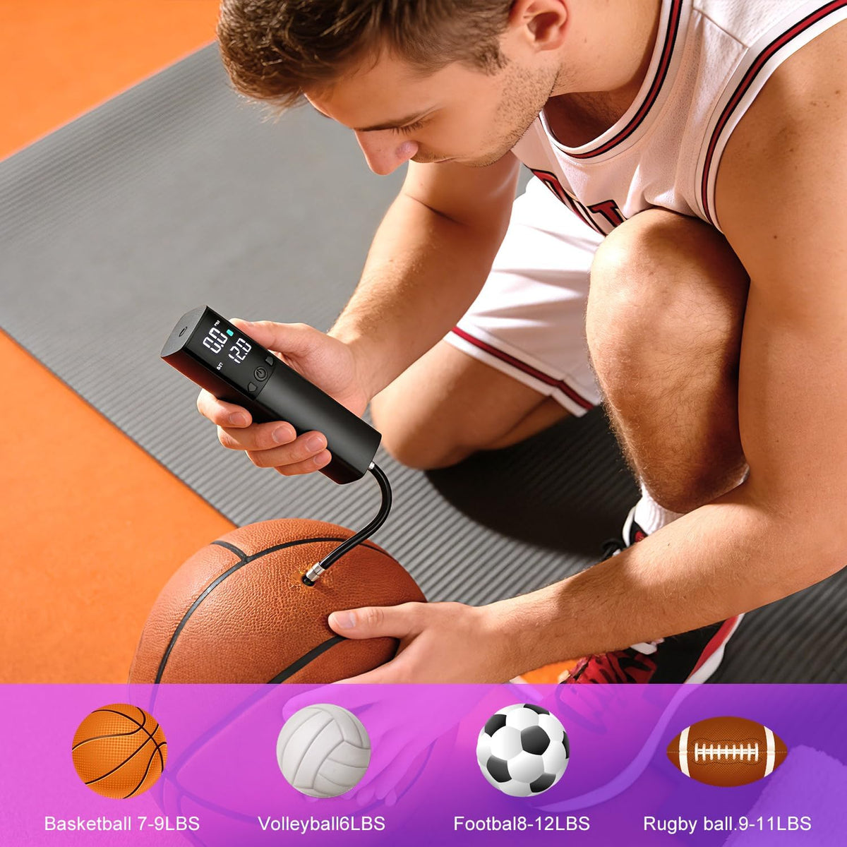 Motorenbau Bomba eléctrica para pelotas deportivas con pantalla LCD...