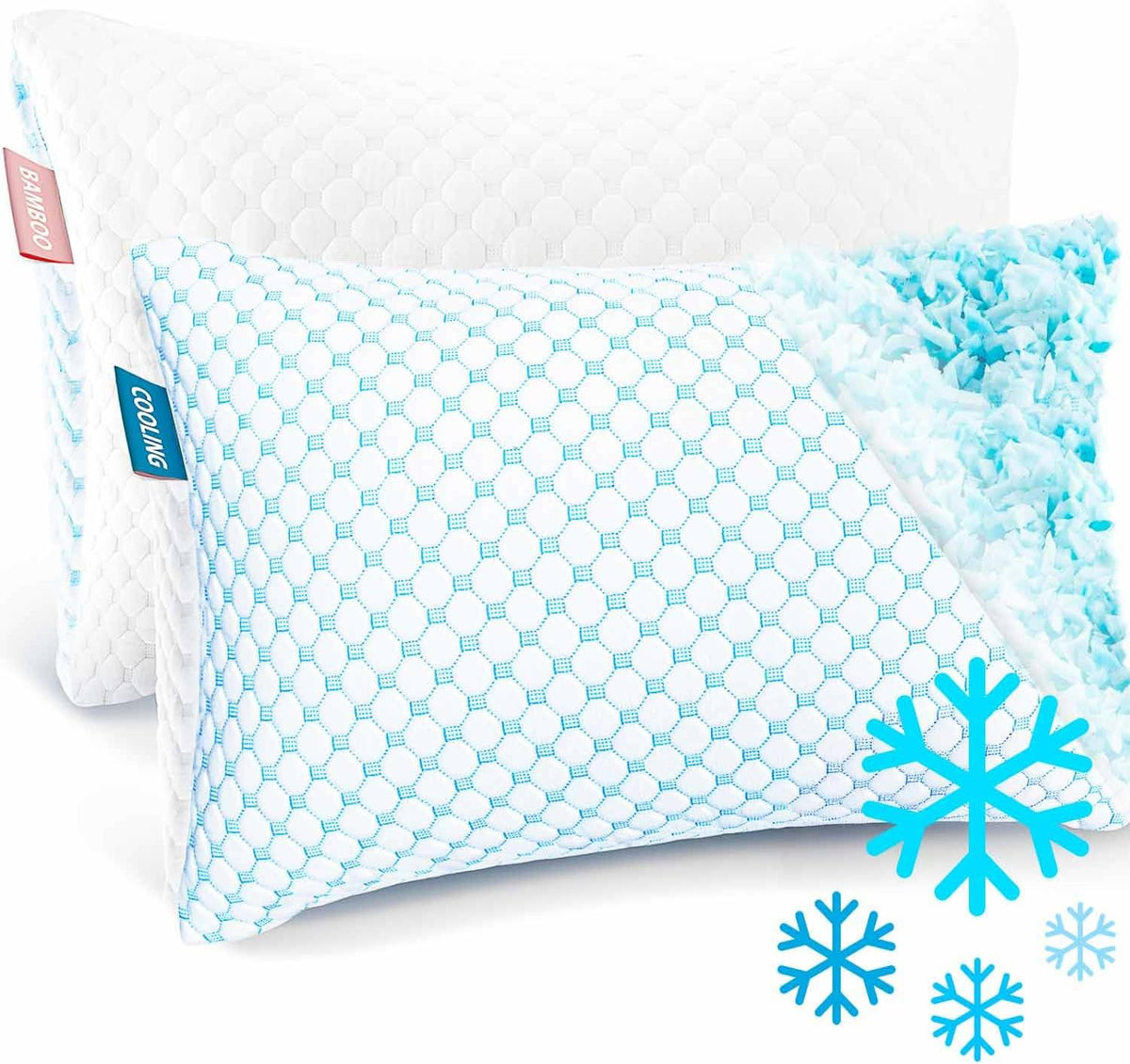 Nestl Juego de 2 almohadas refrescantes para dormir, conjunto de 2...