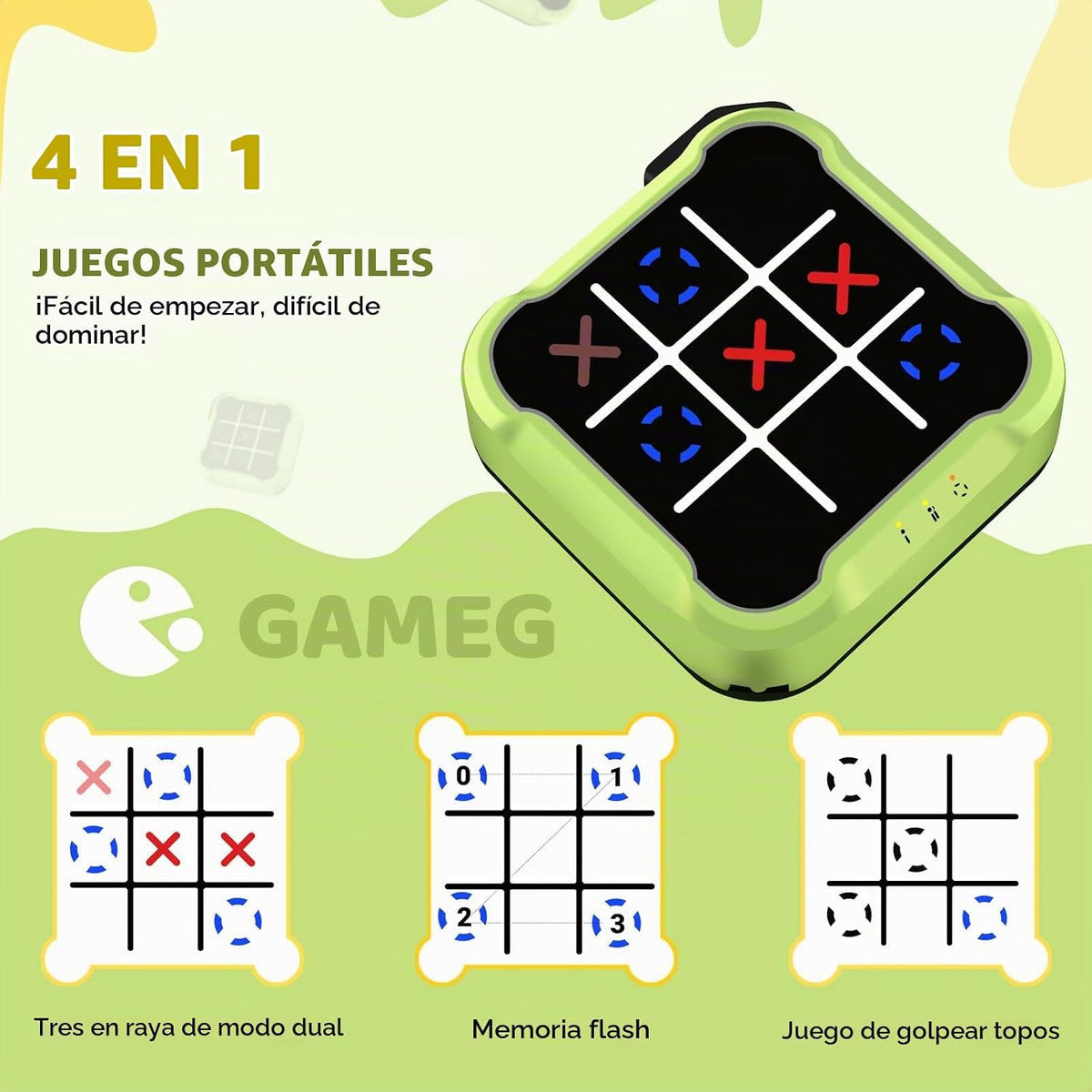 Juego de Tic-Tac Toe para niños: Juego de rompecabezas electrónico...