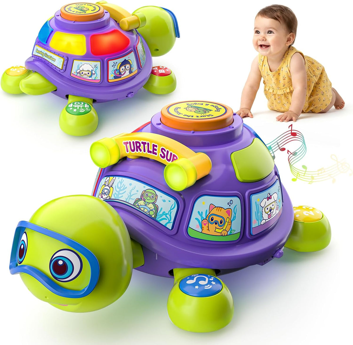 Zardali Juguetes para bebés de 6 a 12 meses, juguete musical de tor...