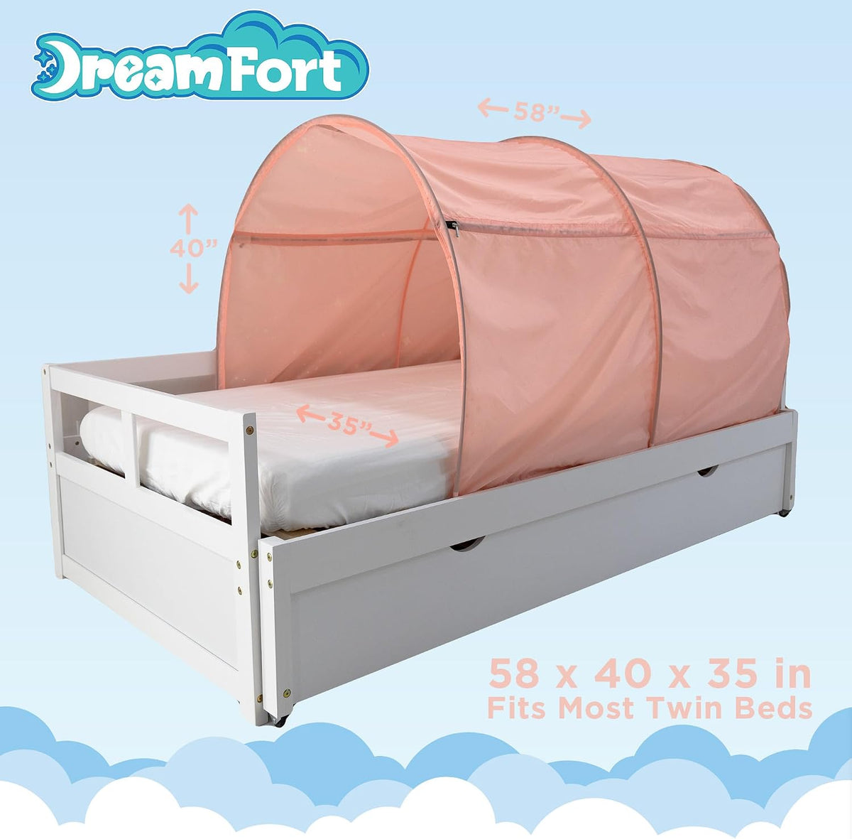 AIR FORT Original DreamFort - Toldo portátil desplegable para cama...