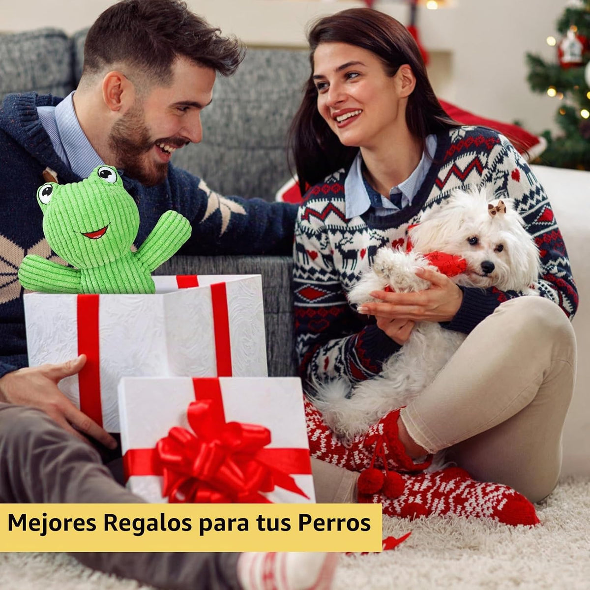 Letsmeet Juguetes para Perros con Sonido de Peluche Durader@s con P...