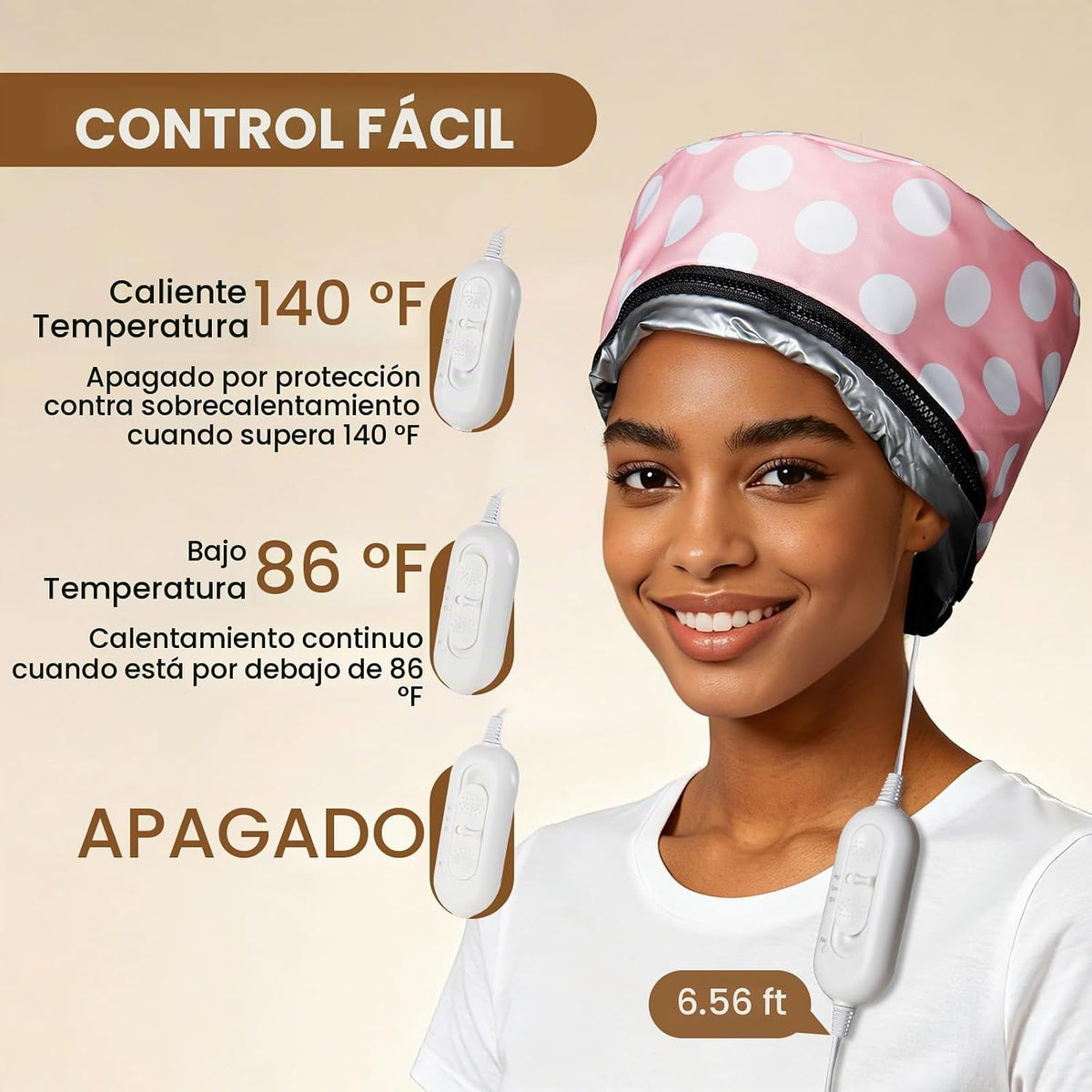 Gorra eléctrica de vapor para el cabello, gorro de cuidado capilar...