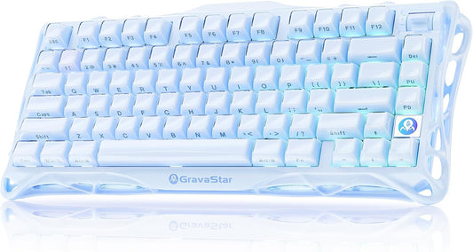 GravaStar Mercury K1 75% teclado para juegos azul, teclado mecánico...