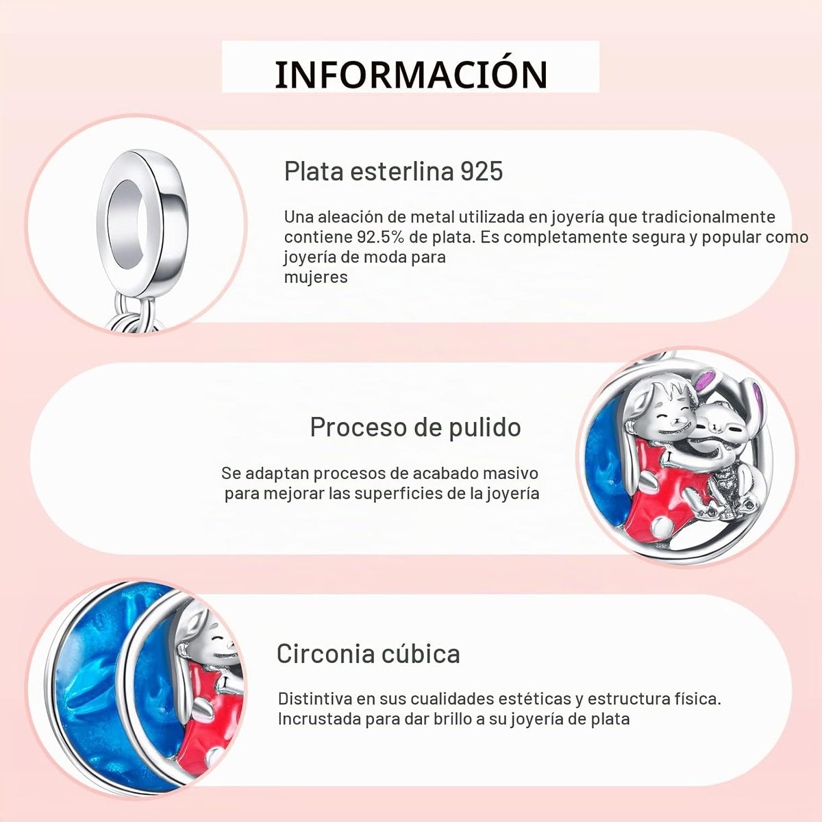 MITSOKU Dijes de plata de ley 925 para pulseras y collares, diseño...