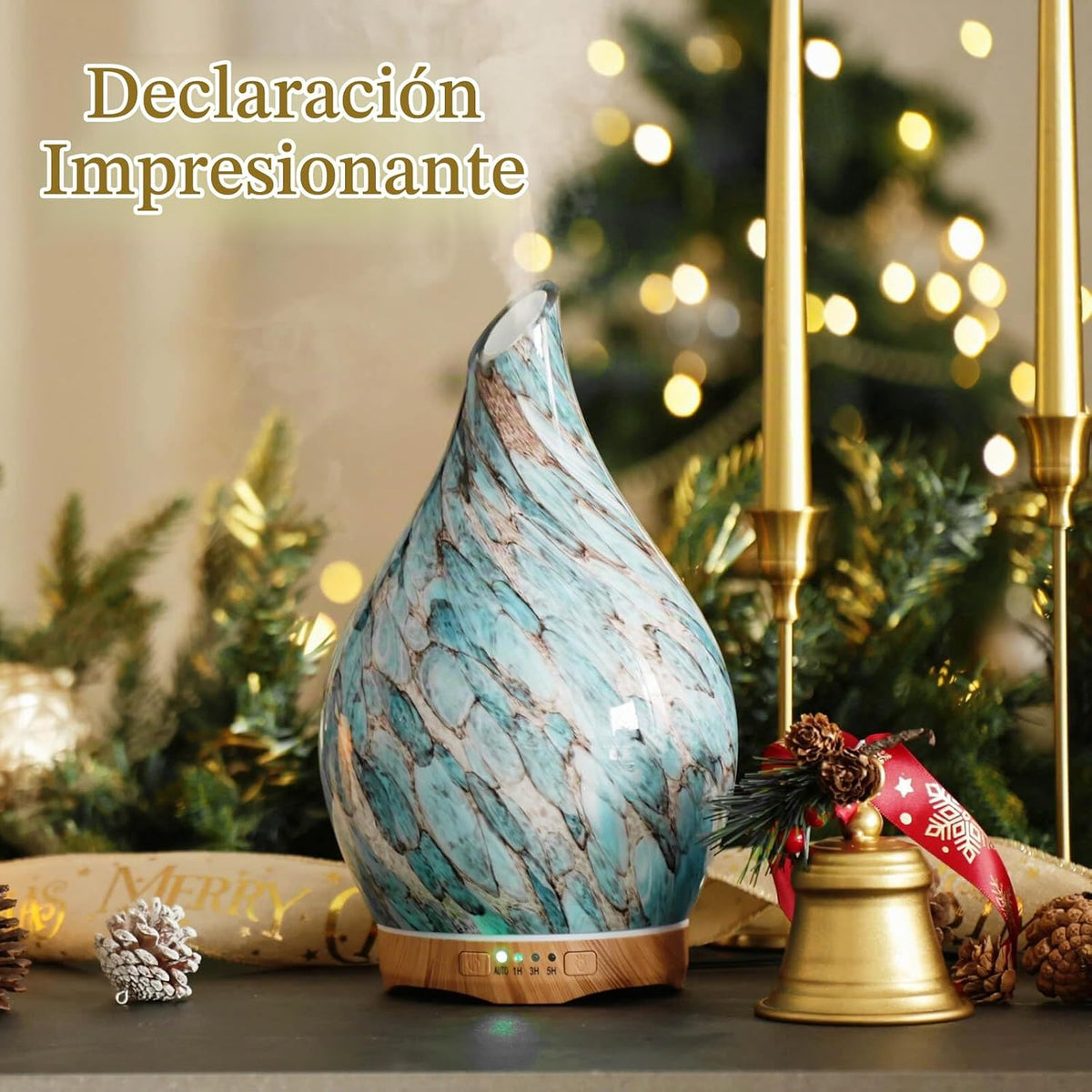 Porseme Difusor de aceite esencial de vidrio de 9.5 fl oz para arom...