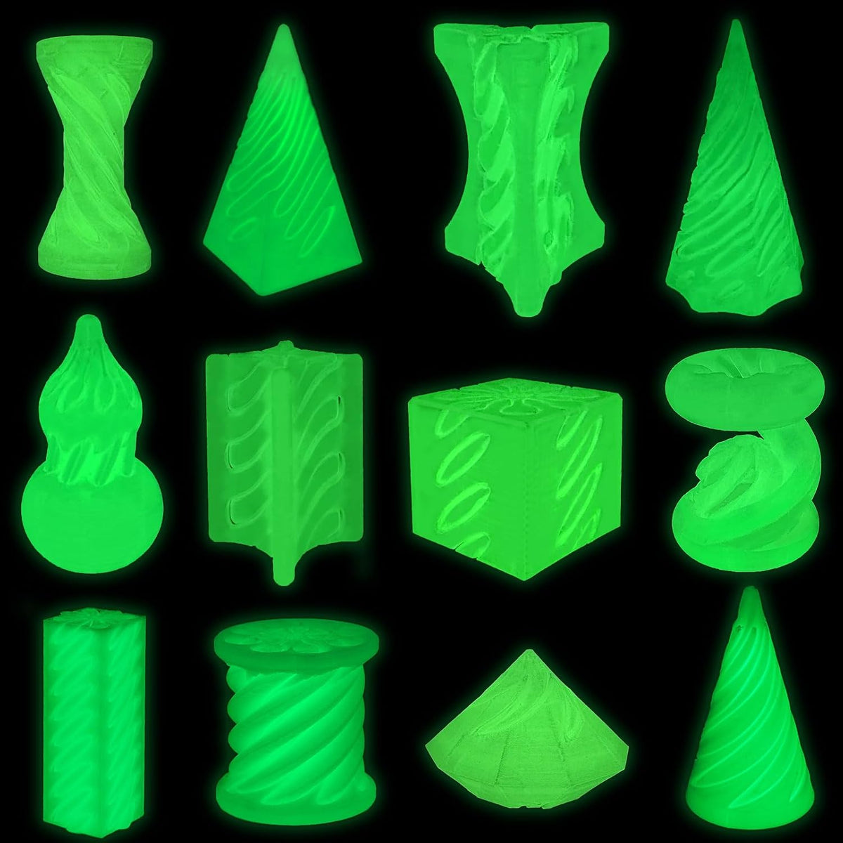 Paquete de 12 juguetes para ansiedad en espiral impresos en 3D, sin...