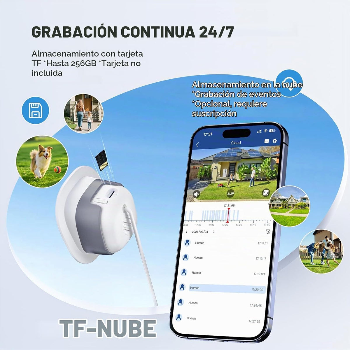 Cámara de ventana 2K sin taladro con montaje en ángulo, cámara de i...