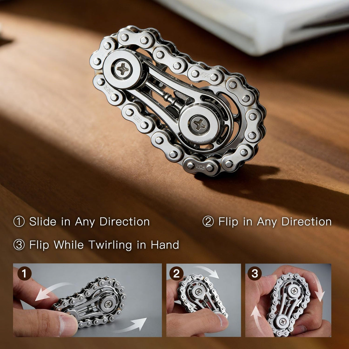 Paquete de 6 juguetes antiestrés EDC de metal plateado, genial jugu...