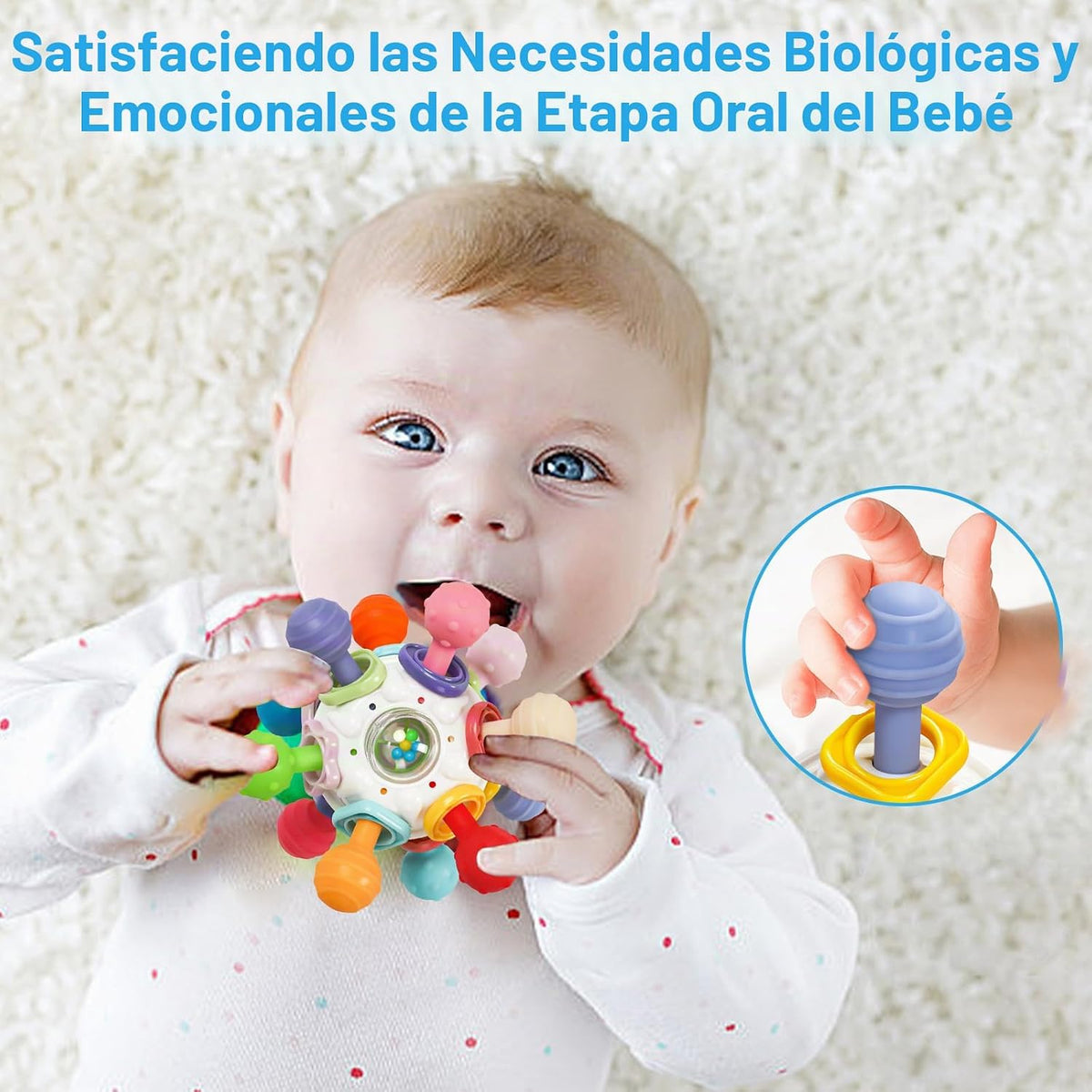TOHIBEE - Juguete sensorial Montessori de dentición para bebés, de...