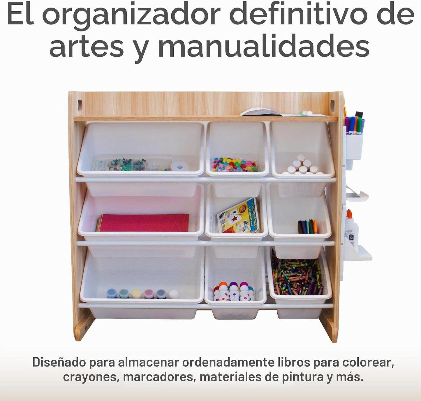 Humble Crew Organizador de juguetes para niños con estante de exhib...