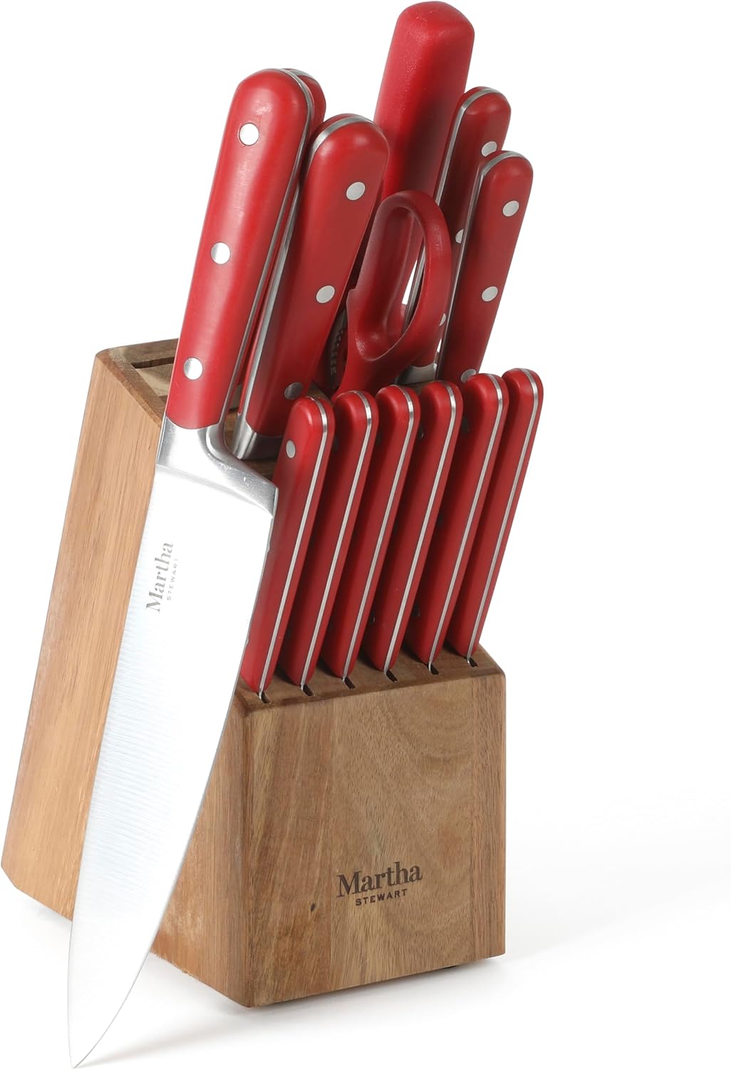 Martha Stewart Eastwalk Juego de 14 cuchillos de acero inoxidable d...