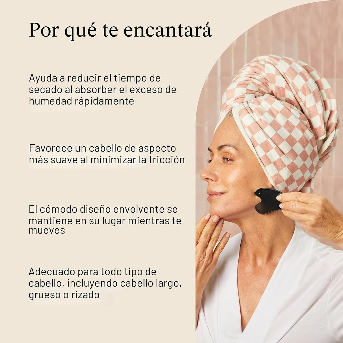 Kitsch Toalla de pelo de microfibra XL para mujer | Toallas de micr...