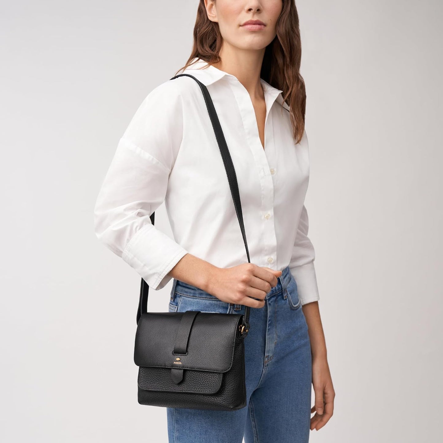 Fossil Kinley - Bolso bandolera grande para mujer