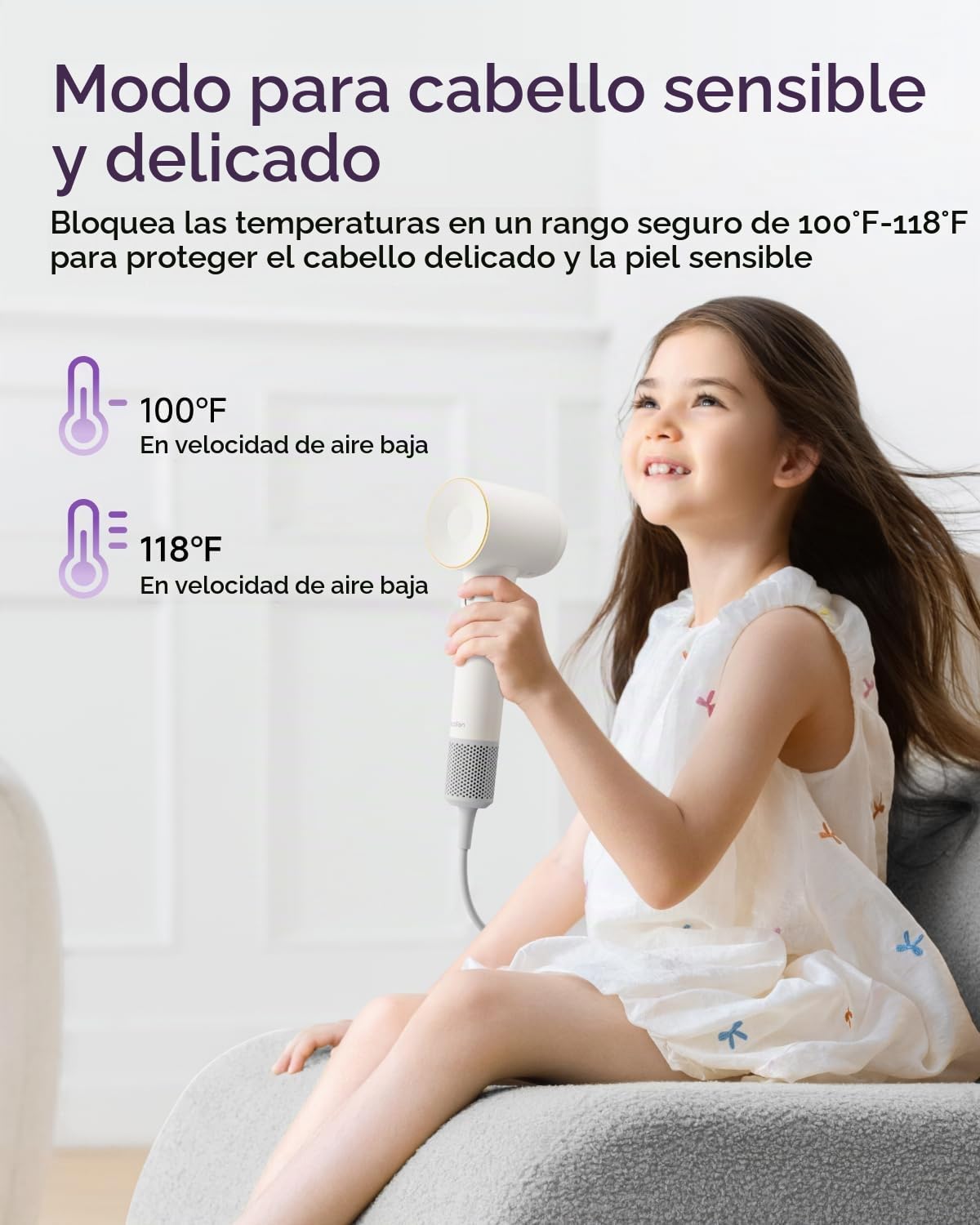 Secador de Pelo Laifen SE 2, Secador de pelo iónico negativo de 200...