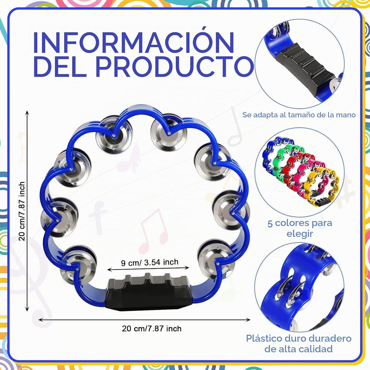 5 piezas de pandereta en forma de pétalo de plástico de percusión d...