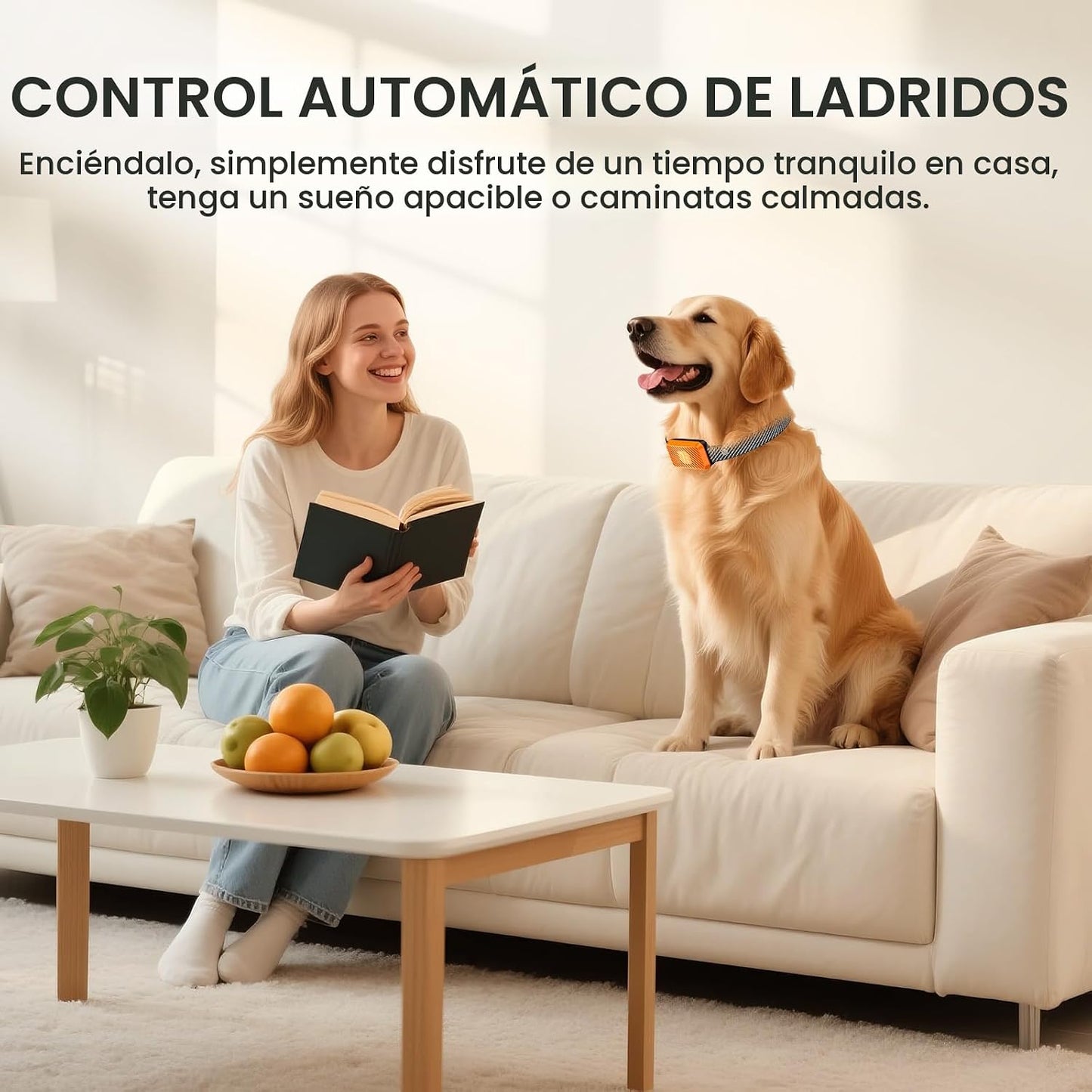 KJKZO Collar antiladridos para perros grandes, medianos y pequeños,...