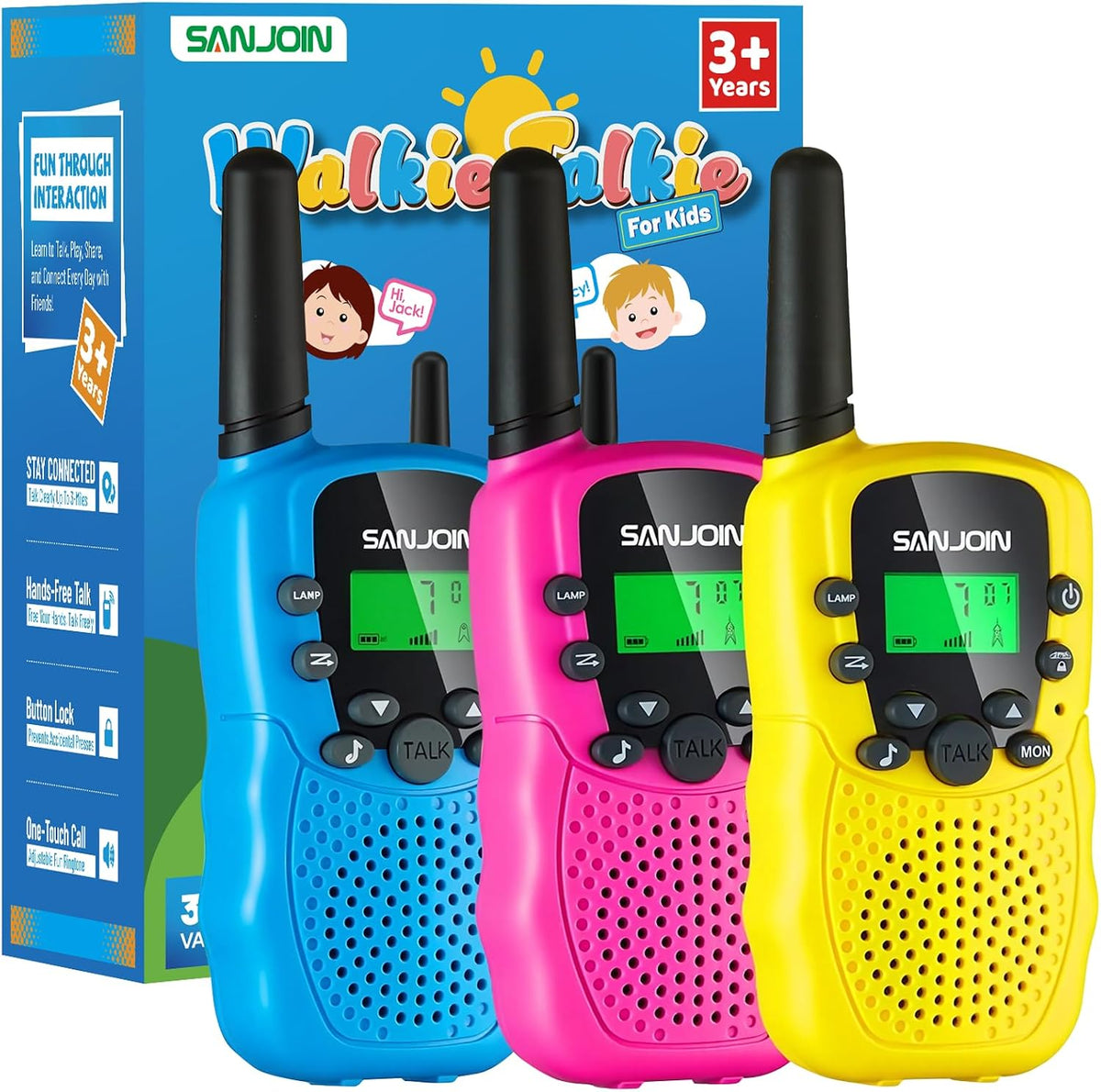 Walkie Talkies para niños, juguetes para niños y niñas de 4 a 6 año...
