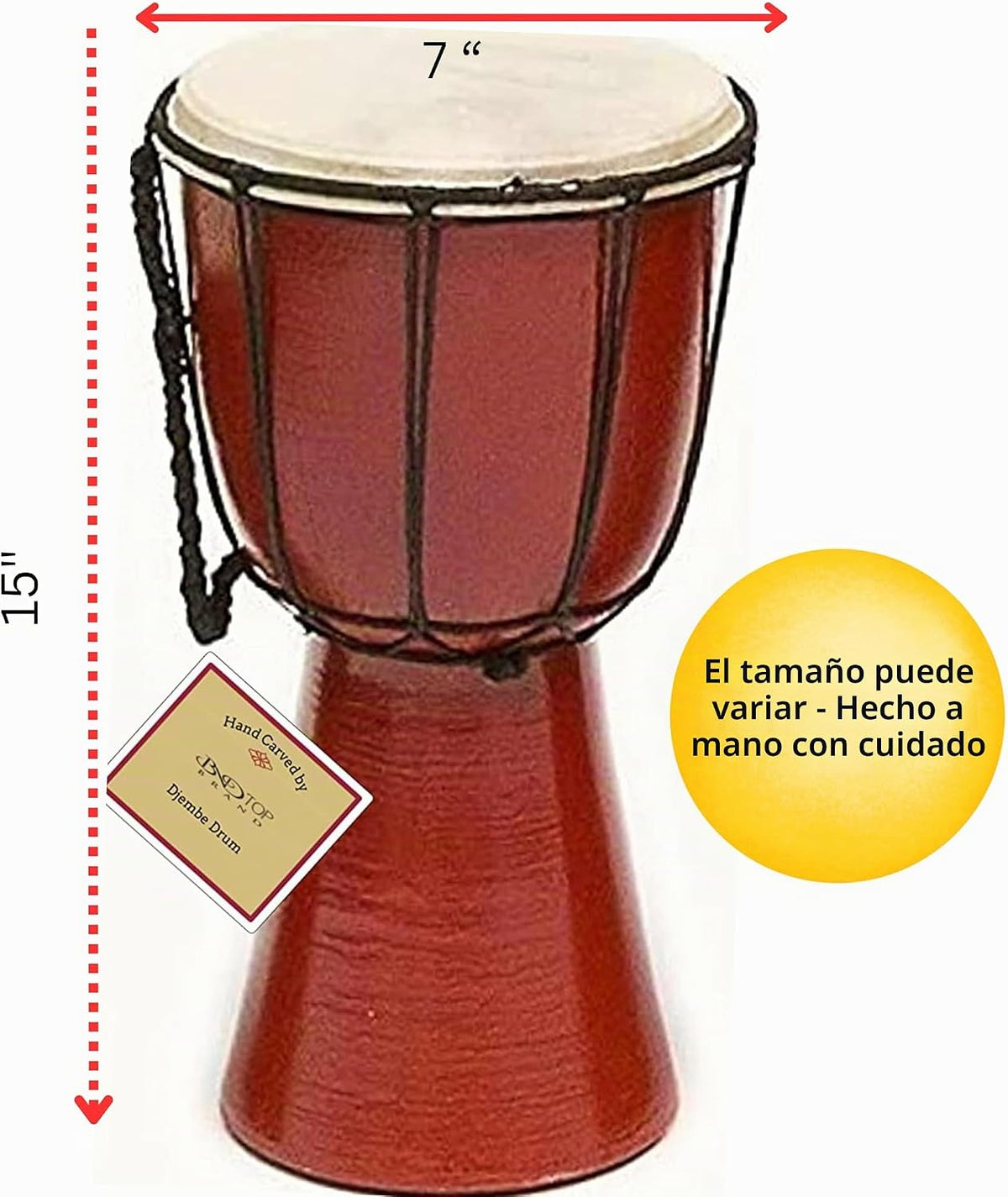 B.N.D TOP Tambor Djembe es un tambor africano de piel de cabra en f...