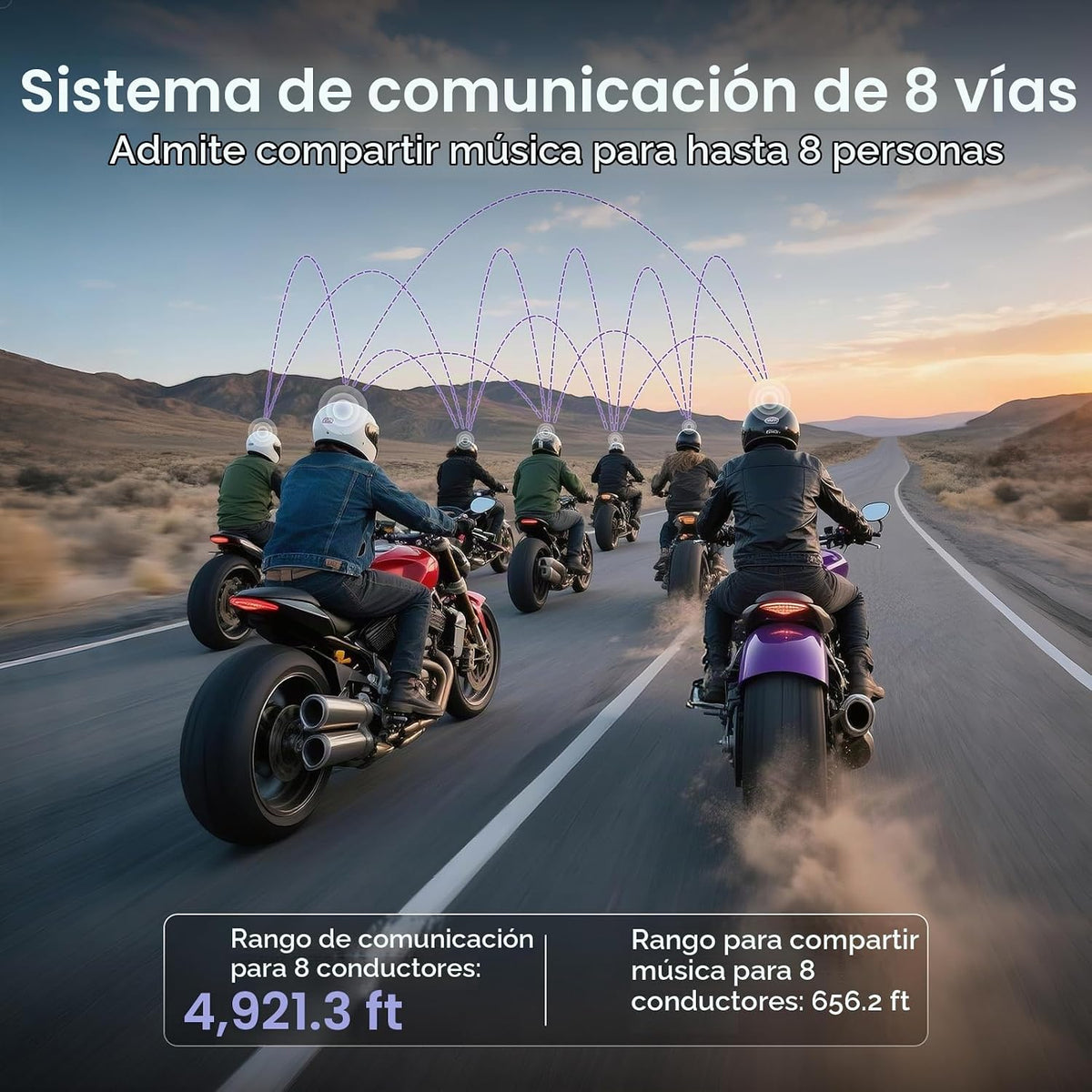 J-TREK JX01 Auriculares de Motocicleta Bluetooth con V5.4, Casco de...