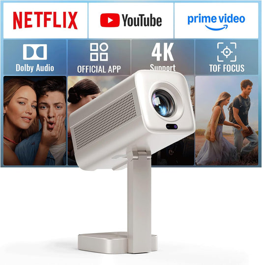[Aplicación con licencia oficial y 2500 ANSI] Mini proyector con Wi...