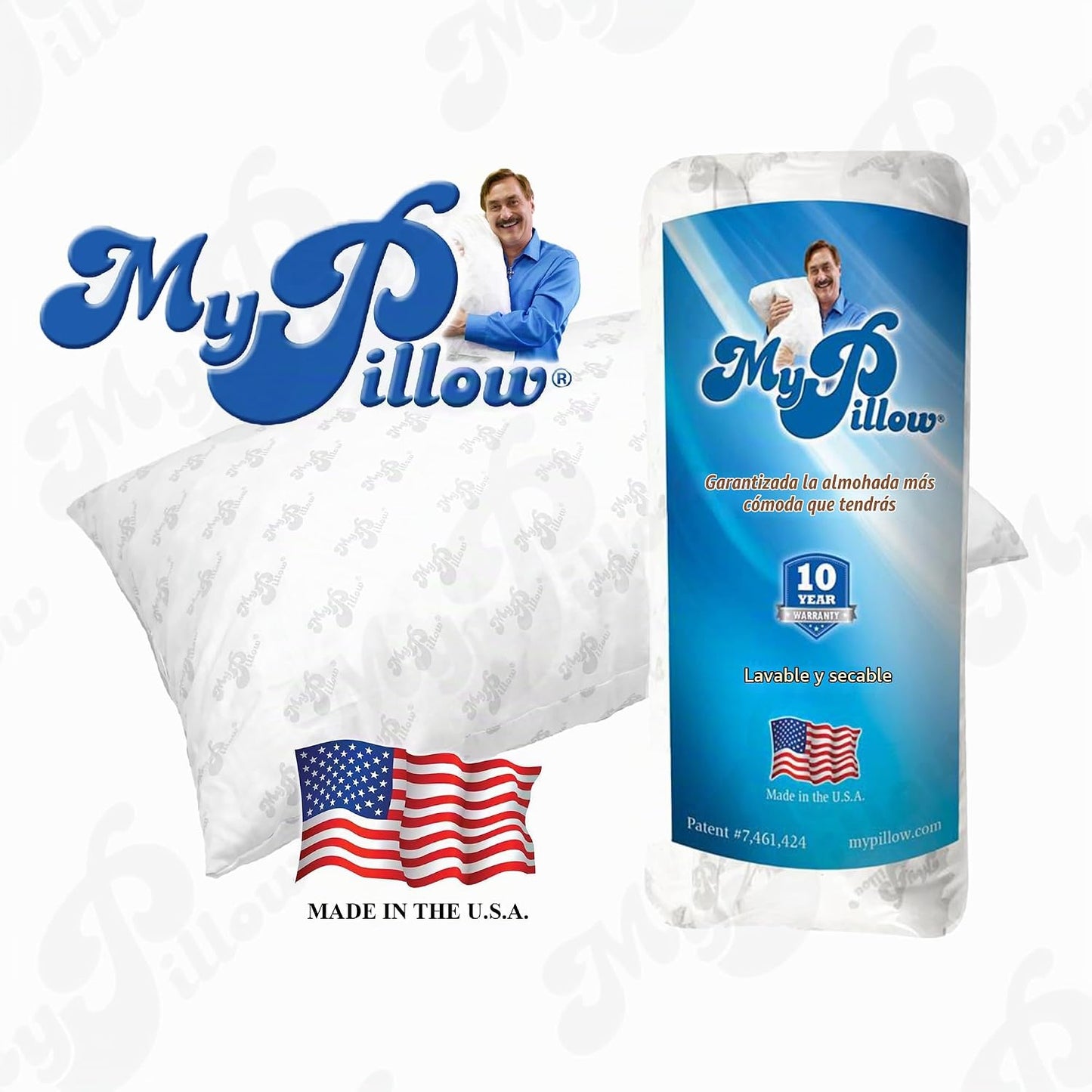 Almohadas MyPillow para dormir, de cama, tamaño estándar, paquete d...