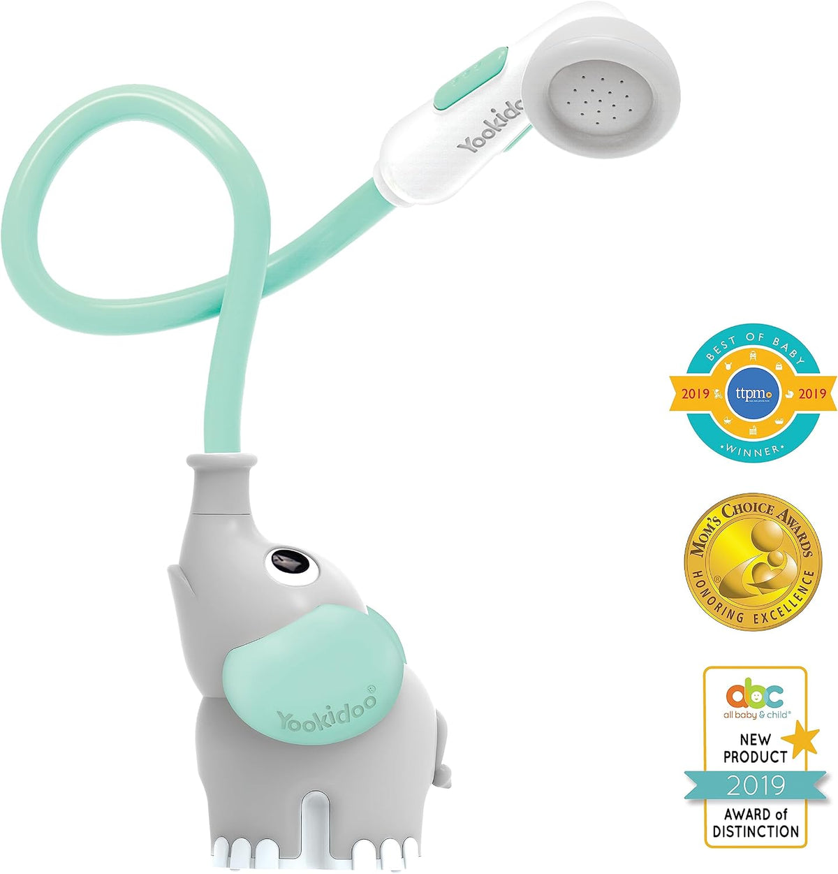 YOOKIDOO - Cabeza de regadera para bebé con forma de elefante con a...