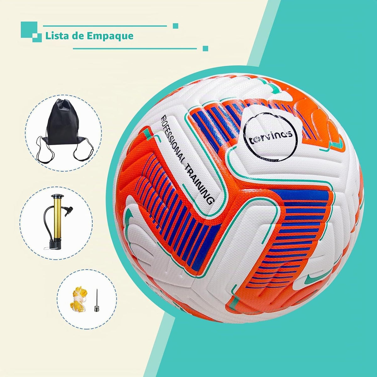 Torvinas Balón de fútbol Tamaño 5,4 \u2013 Piel sintética impermeab...